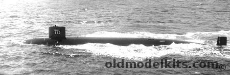RCM 1/72 SSN Thresher Submarine with 5 Blade Screw plastic model kit